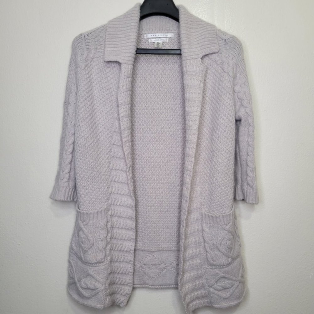 Max Studio Luxury Yarns Chunky Cardigan Sweater, Size M